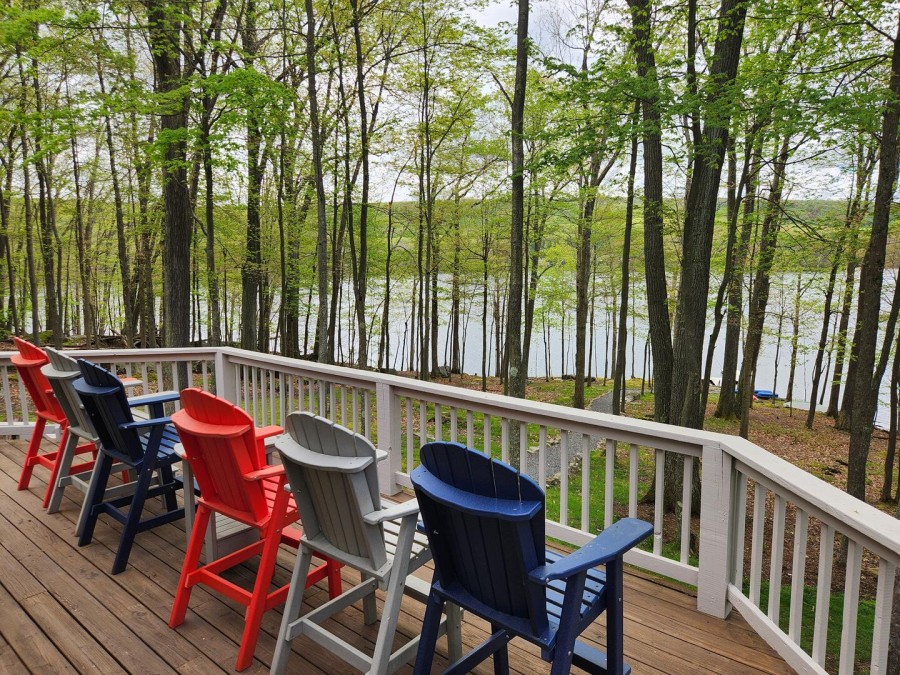 Comfortable chairs overlooking Deep Creek